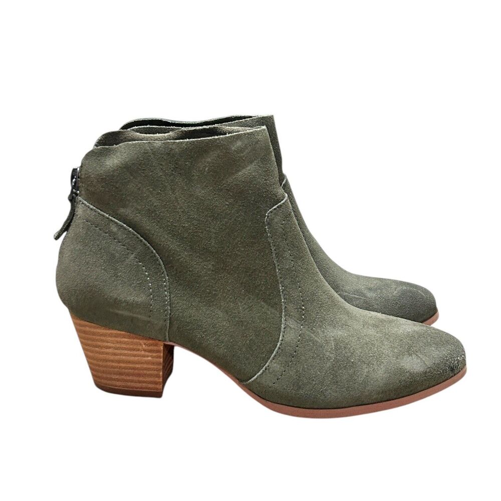 Violet & Red Women's New Cupid Bootie‎ Suede (Olive) Size 6.5